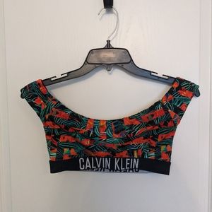 Calvin Klein floral swim suit top